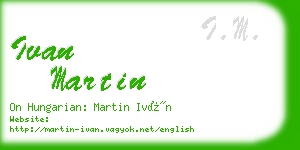 ivan martin business card